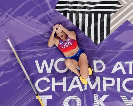 Katie Moon secures third straight world vaulting championship in dramatic Tokyo final